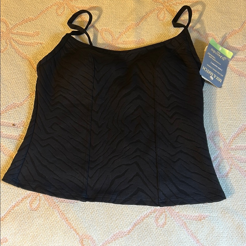 jcpenney Black Fitted Camisole with Spaghetti Straps